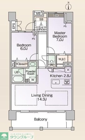 ロイヤルパークス新田の物件間取画像